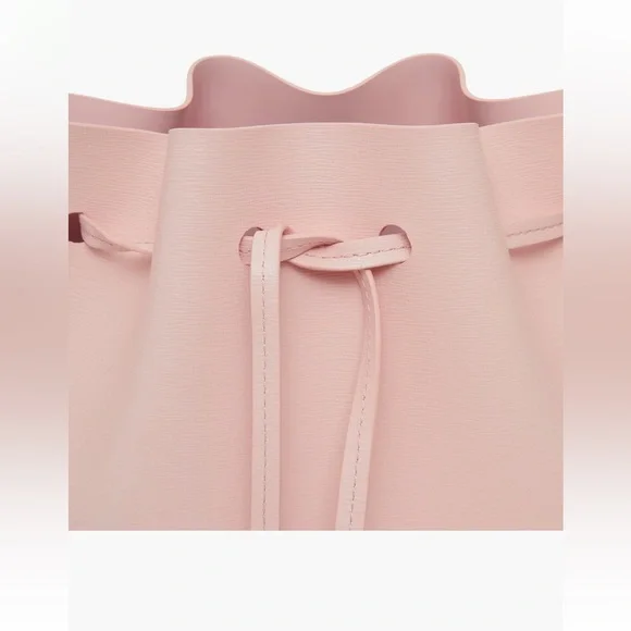 Mansur Gavriel Mini Saffiano Leather Bucket Bag DAHLIA